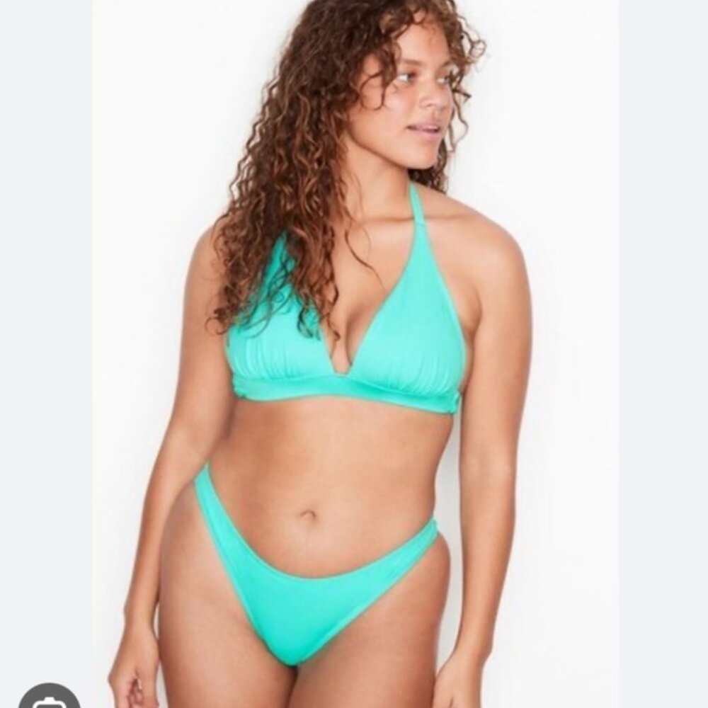 *Victoria’s Secret Turquoise Plunge Halter Bikini Top